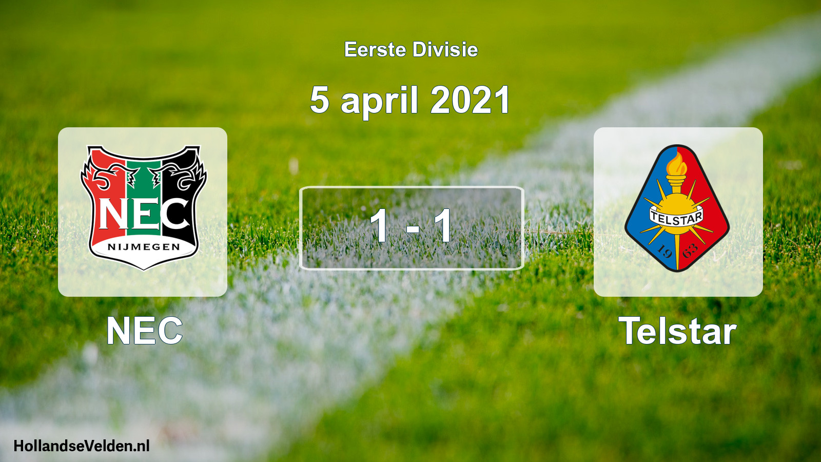 Total number of matches played: NEC - Telstar 1 - 1 (5 April 2021)