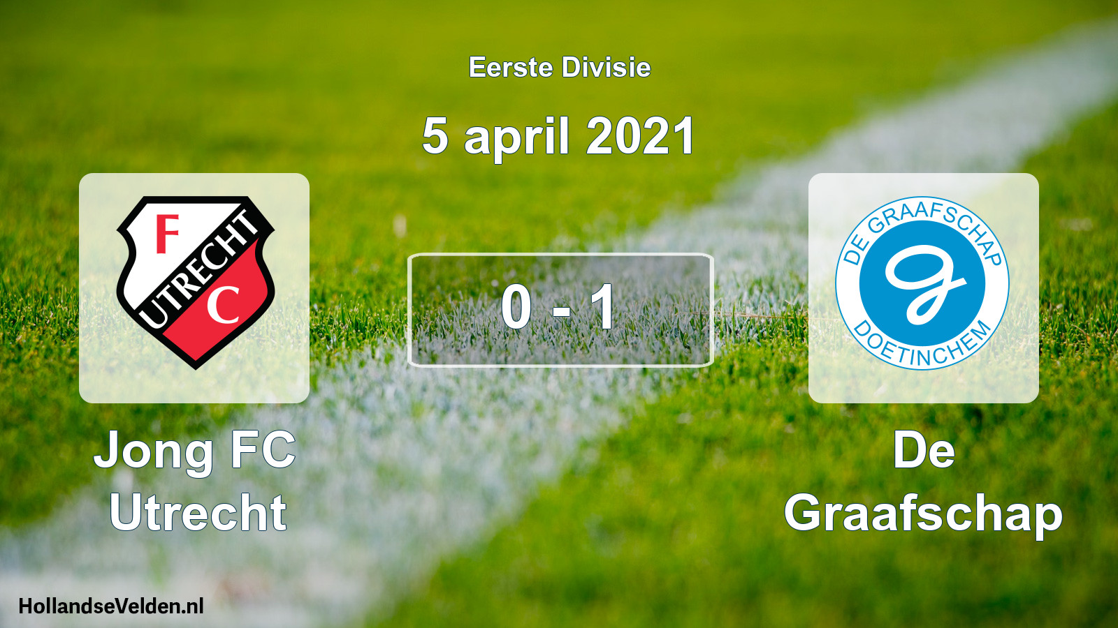 Total number of matches played: Jong FC Utrecht - De Graafschap 0 - 1 (5 April 2021)