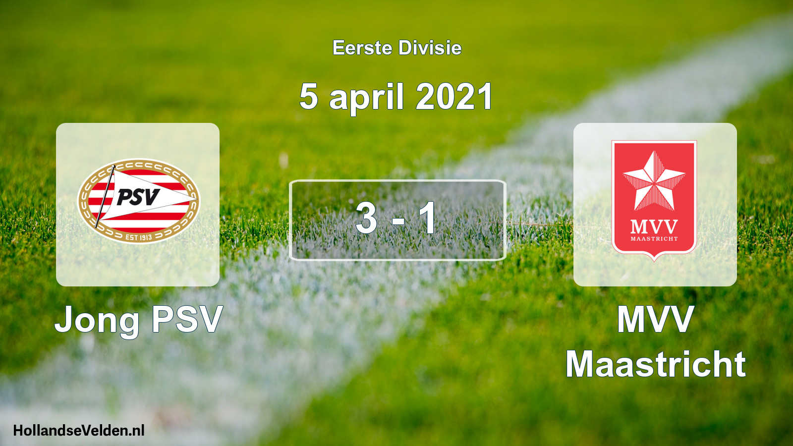 Total number of matches played: Jong PSV - MVV Maastricht 3 - 1 (5 April 2021)
