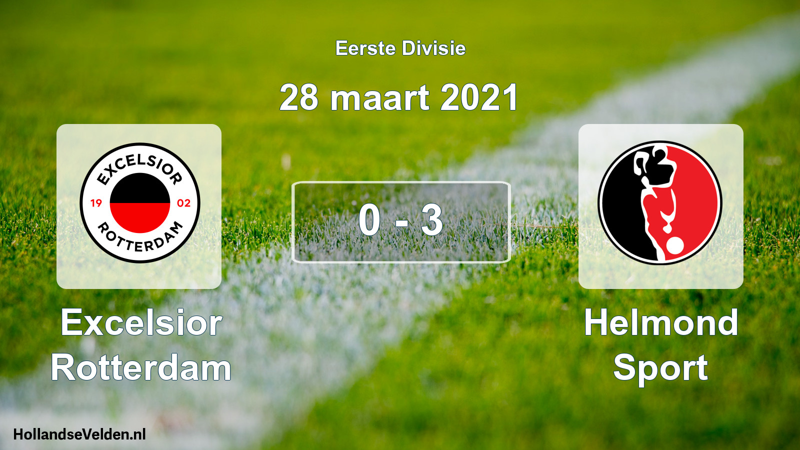 Total number of matches played: Excelsior Rotterdam - Helmond Sport 0 - 3 (28 March 2021)