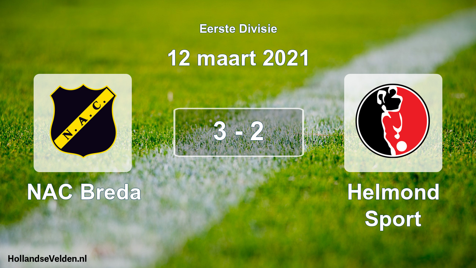 Total number of matches played: NAC Breda - Helmond Sport 3 - 2 (12 March 2021)
