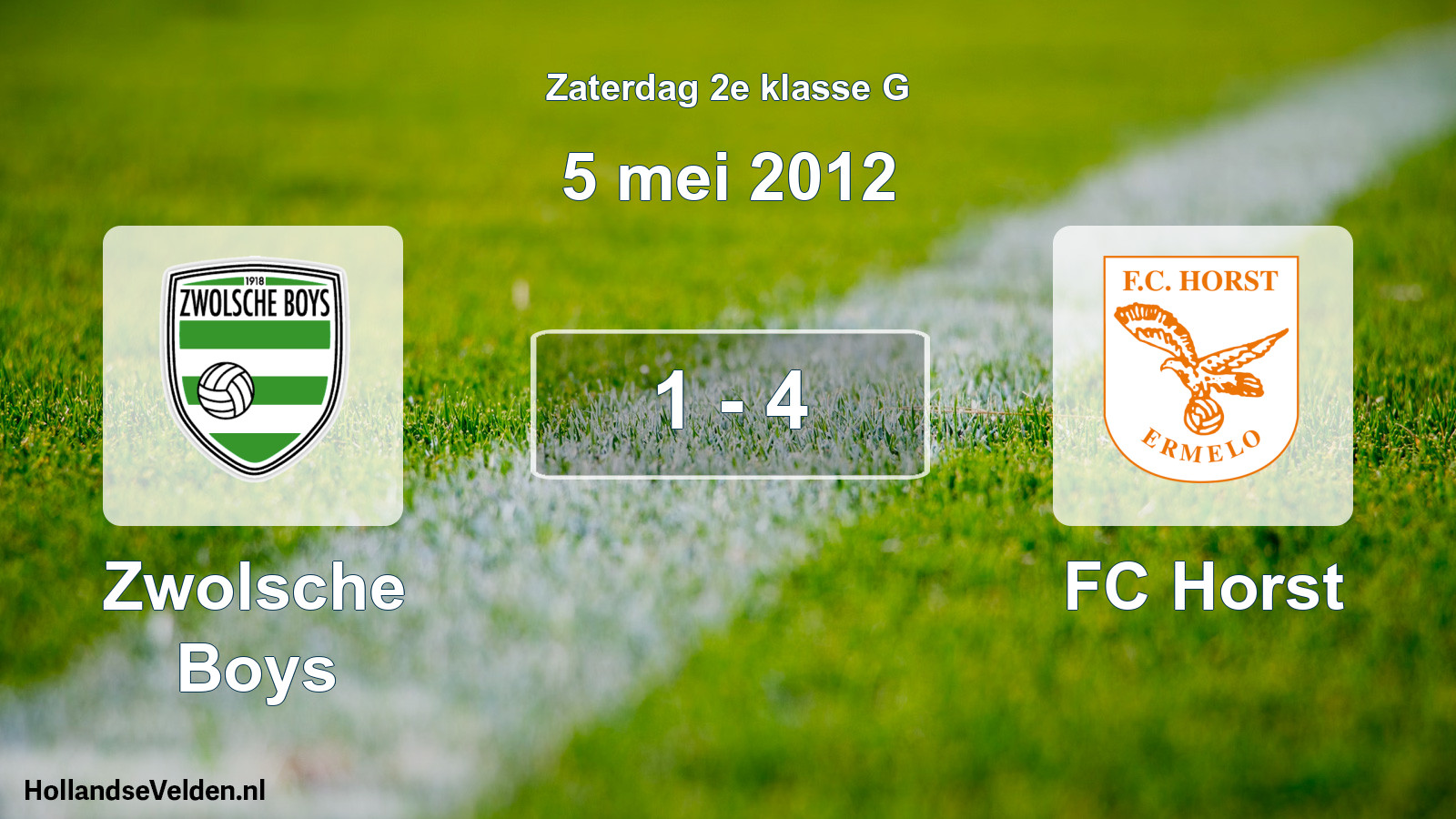 Total number of matches played: Zwolsche Boys - FC Horst 1 - 4 (5 May 2012)