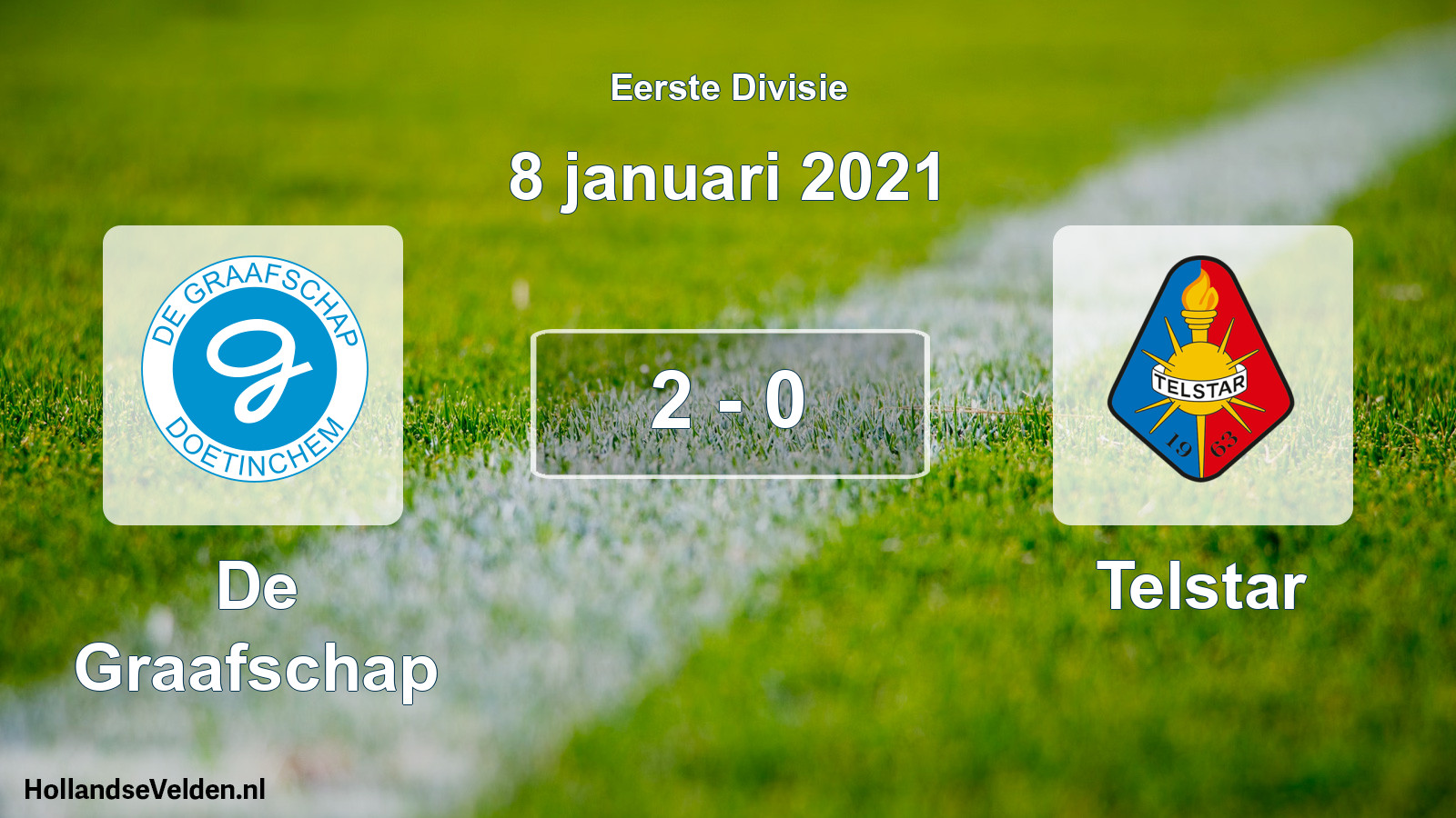Total number of matches played: De Graafschap - Telstar 2 - 0 (8 January 2021)
