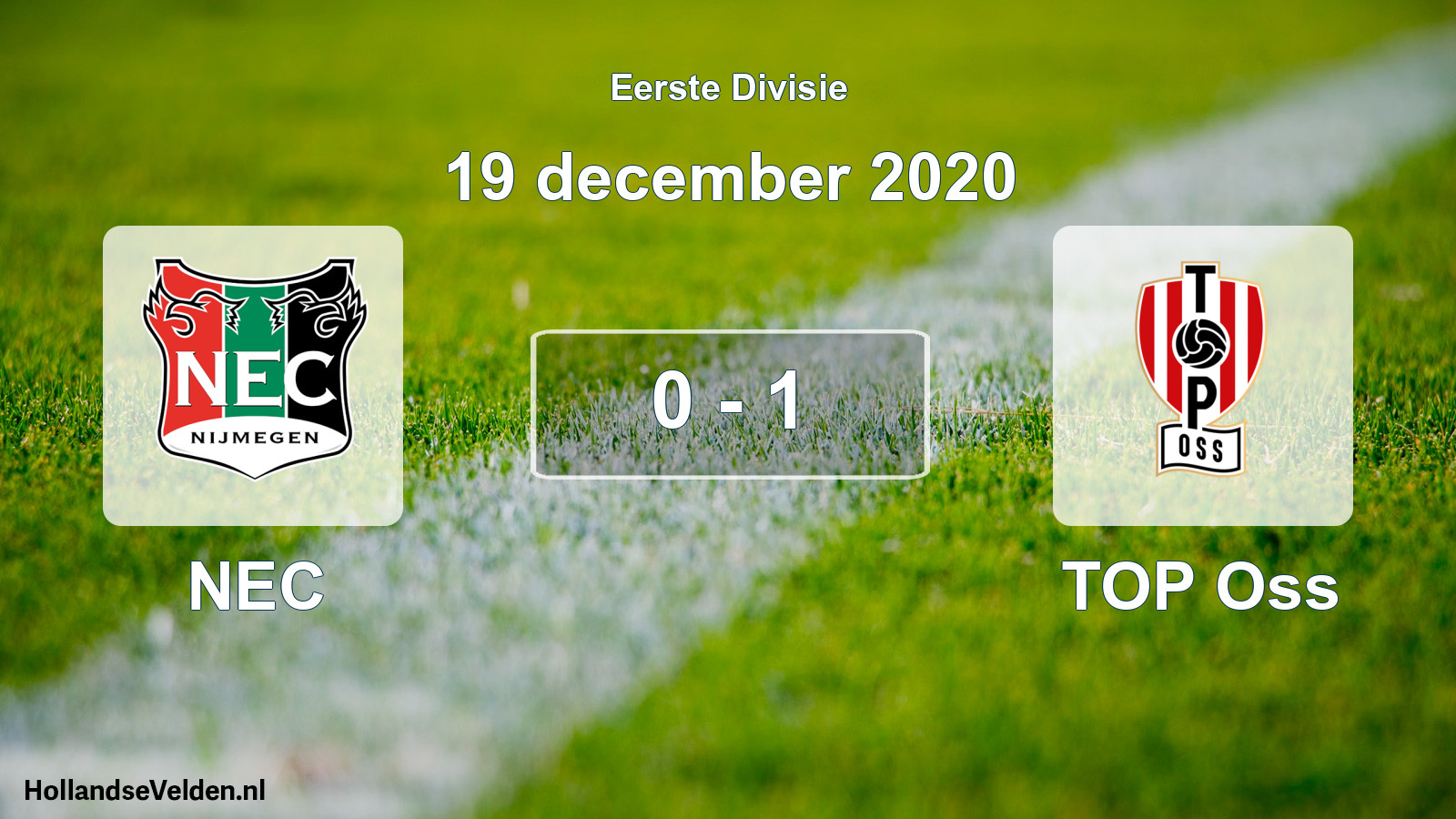 Total number of matches played: NEC - TOP Oss 0 - 1 (19 December 2020)