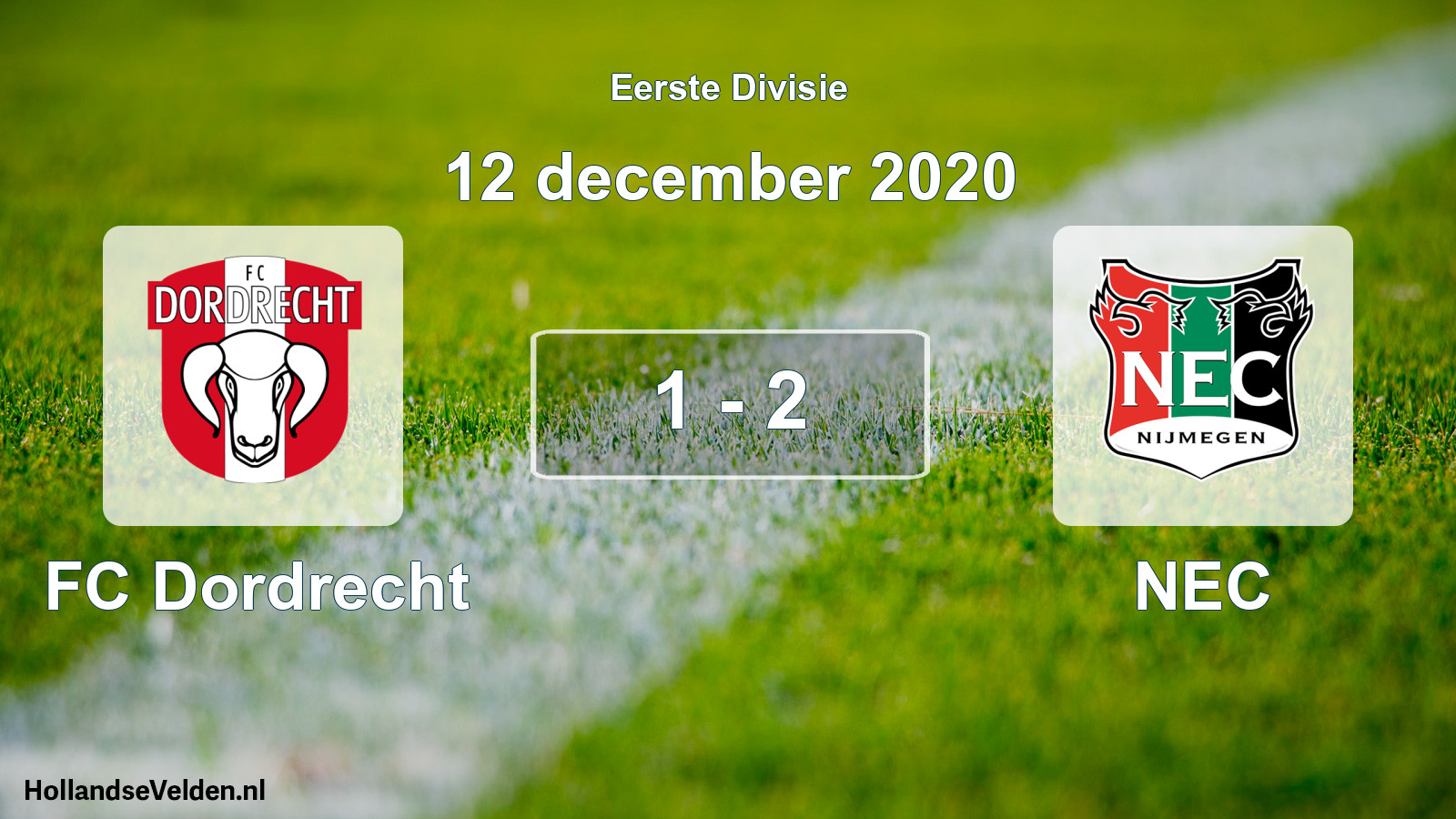 Total number of matches played: FC Dordrecht - NEC 1 - 2 (12 December 2020)