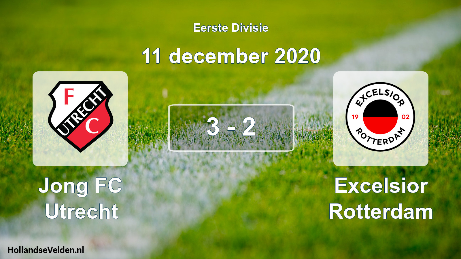 Total number of matches played: Jong FC Utrecht - Excelsior Rotterdam 3 - 2 (11 December 2020)