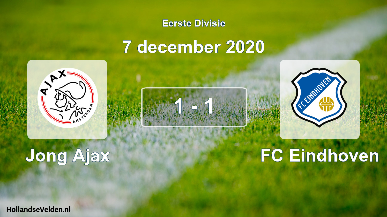 Total number of matches played: Jong Ajax - FC Eindhoven 1 - 1 (7 December 2020)