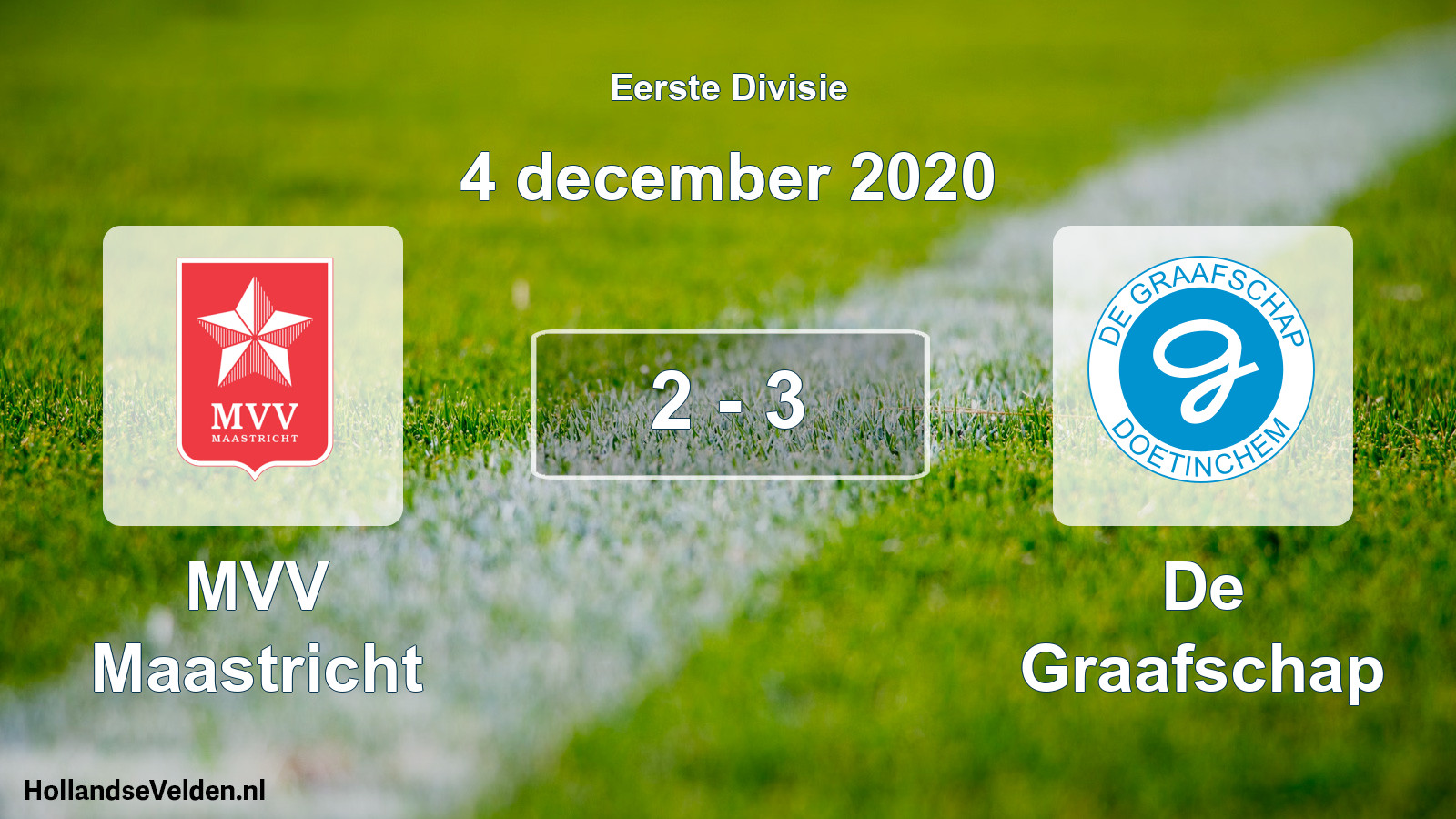 Total number of matches played: MVV Maastricht - De Graafschap 2 - 3 (4 December 2020)