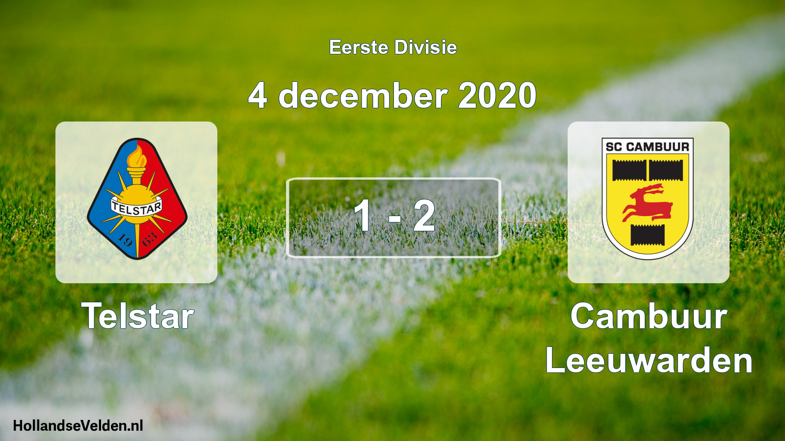 Total number of matches played: Telstar - Cambuur Leeuwarden 1 - 2 (4 December 2020)