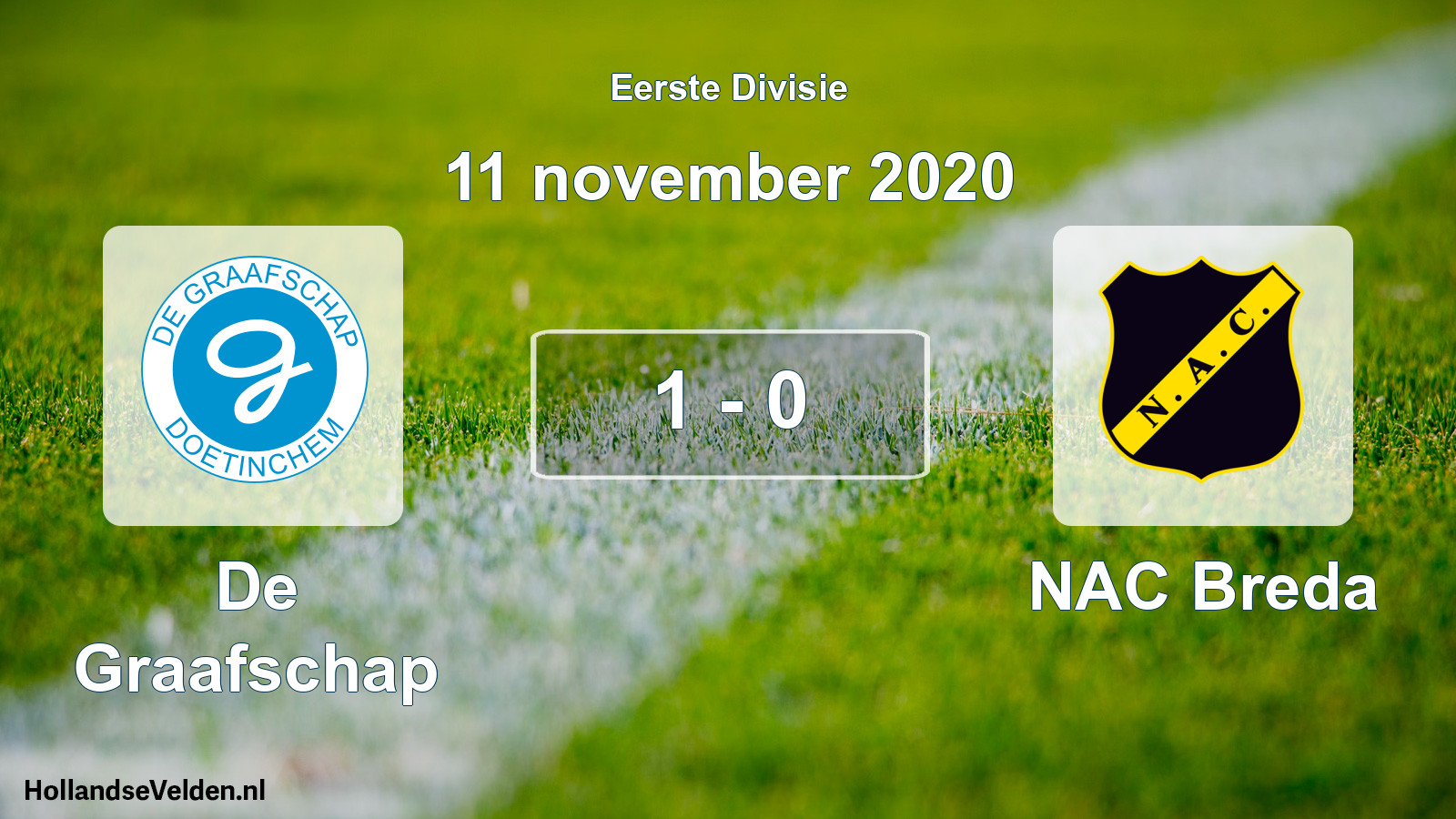 Total number of matches played: De Graafschap - NAC Breda 1 - 0 (11 November 2020)