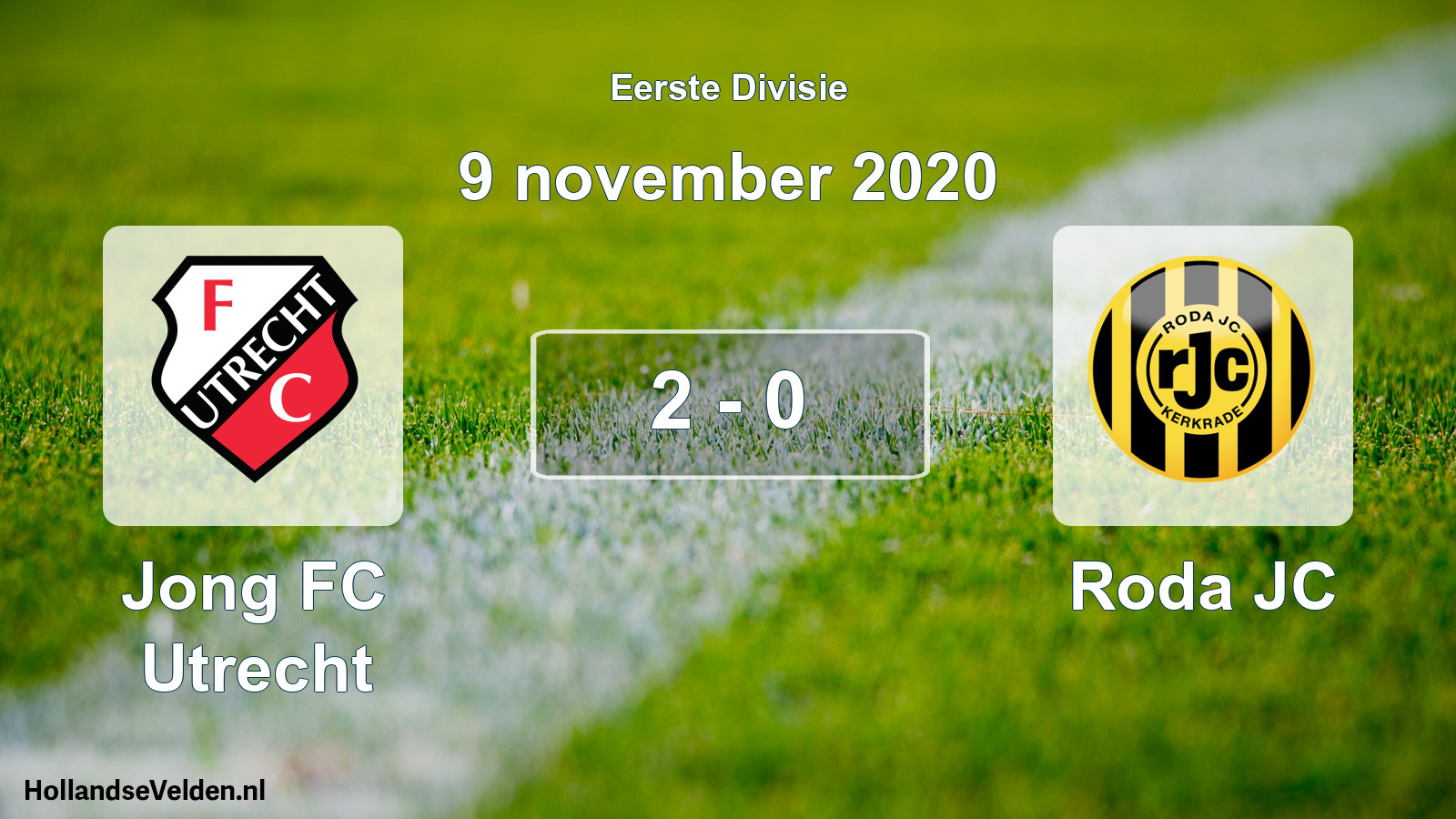 Total number of matches played: Jong FC Utrecht - Roda JC 2 - 0 (9 November 2020)