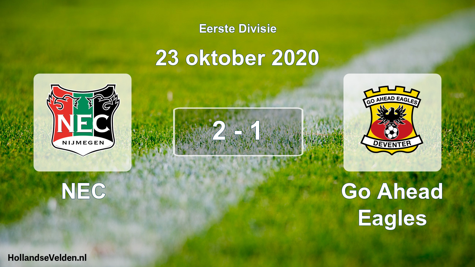 Total number of matches played: NEC - Go Ahead Eagles 2 - 1 (23 October 2020)