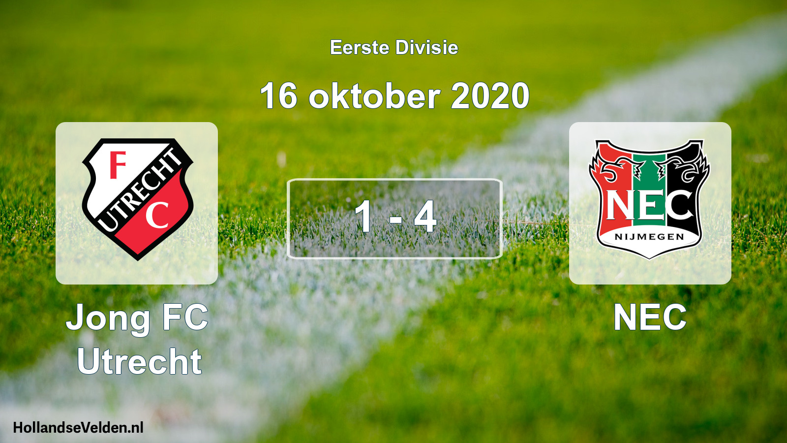 Total number of matches played: Jong FC Utrecht - NEC 1 - 4 (16 October 2020)