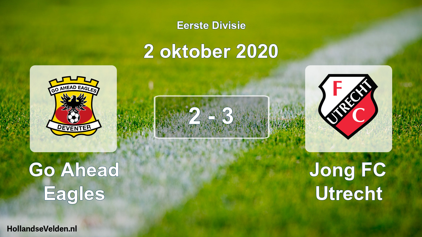 Total number of matches played: Go Ahead Eagles - Jong FC Utrecht 2 - 3 (2 October 2020)