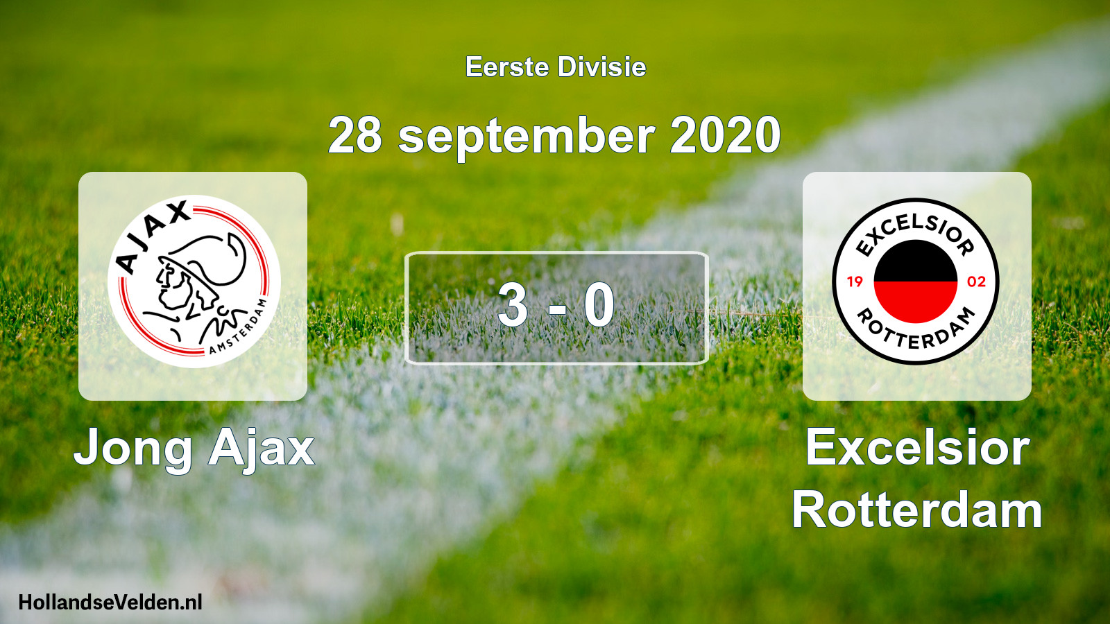 Total number of matches played: Jong Ajax - Excelsior Rotterdam 3 - 0 (28 September 2020)