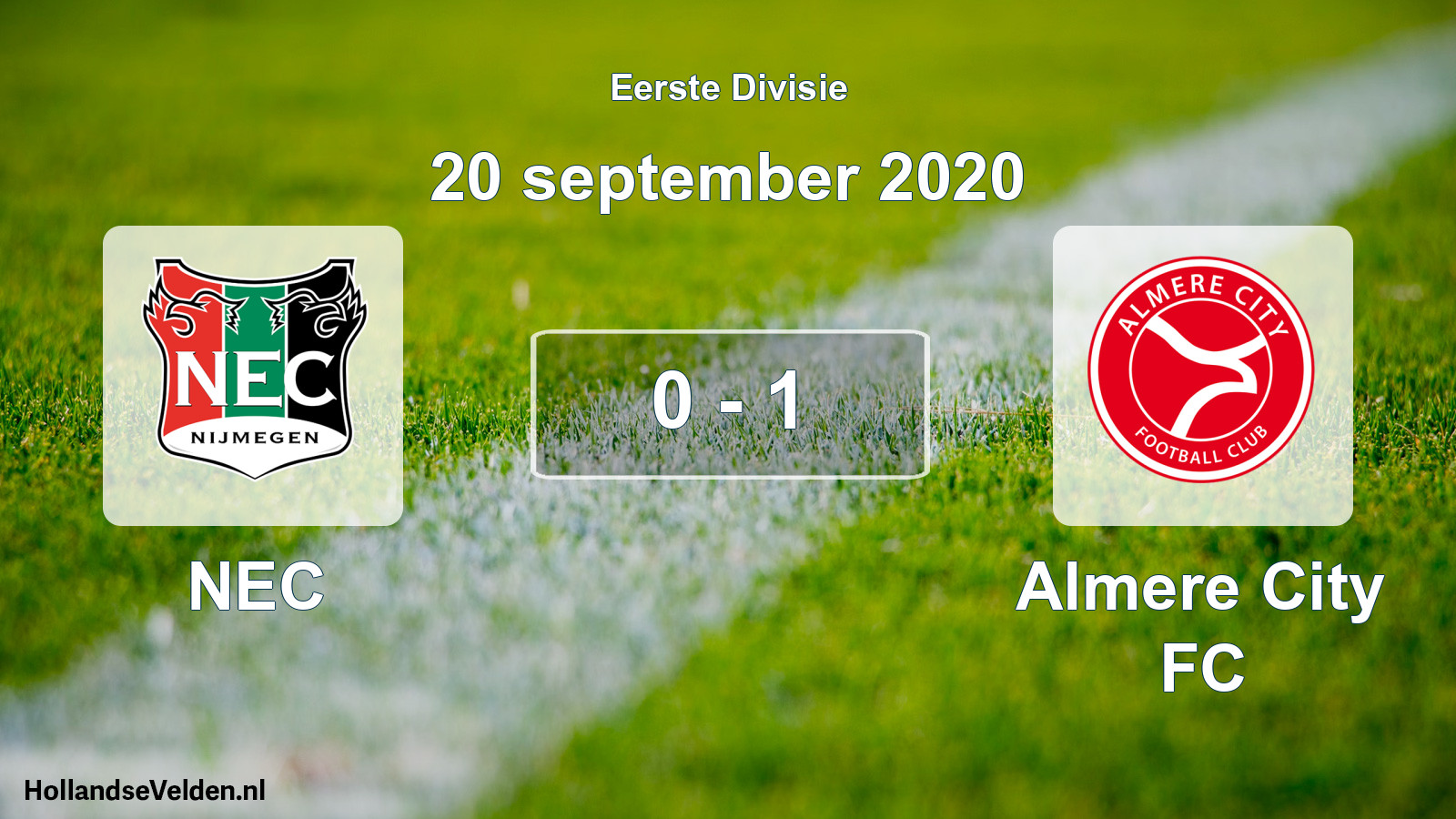 Total number of matches played: NEC - Almere City FC 0 - 1 (20 September 2020)