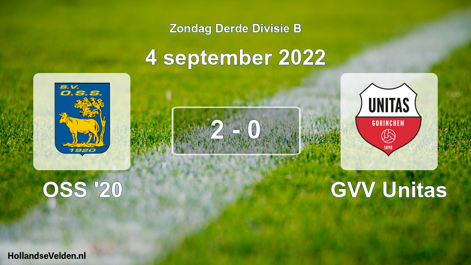Total number of matches played: OSS '20 - GVV Unitas 2 - 0 (4 September 2022)