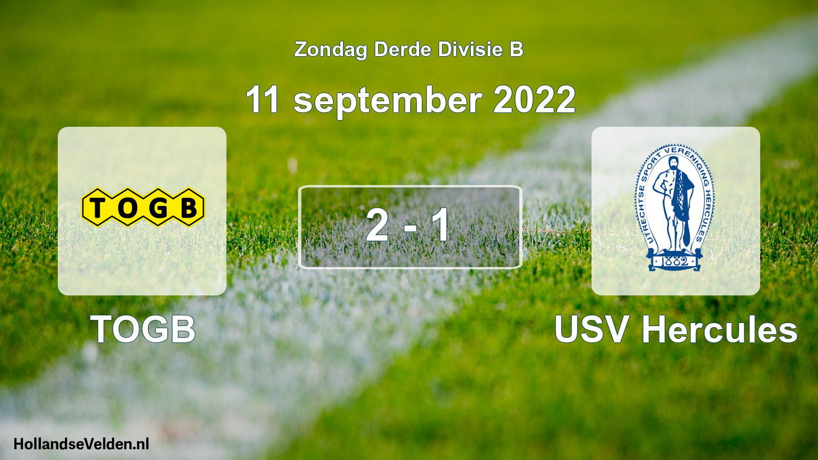 Total number of matches played: TOGB - USV Hercules 2 - 1 (11 September 2022)