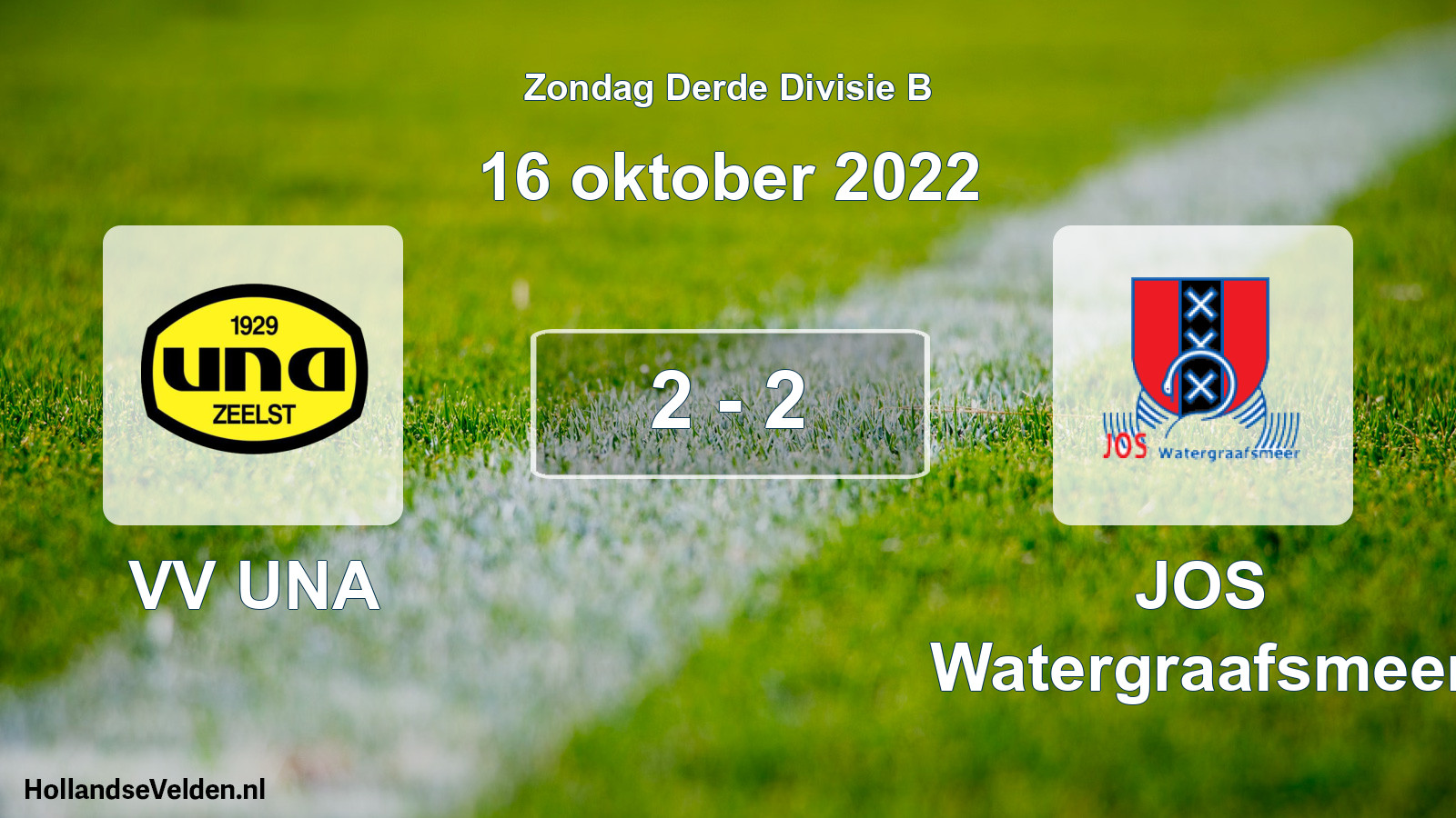 Total number of matches played: VV UNA - JOS Watergraafsmeer 2 - 2 (16 October 2022)