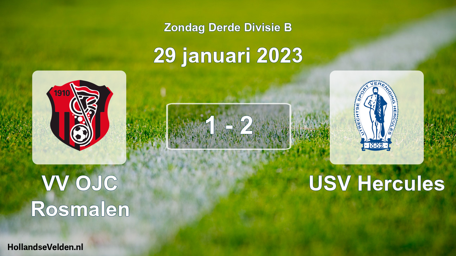 Total number of matches played: VV OJC Rosmalen - USV Hercules 1 - 2 (29 January 2023)
