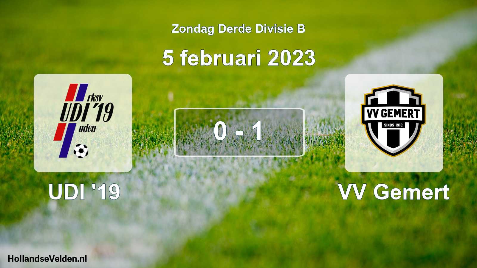Total number of matches played: UDI '19 - VV Gemert 0 - 1 (5 February 2023)
