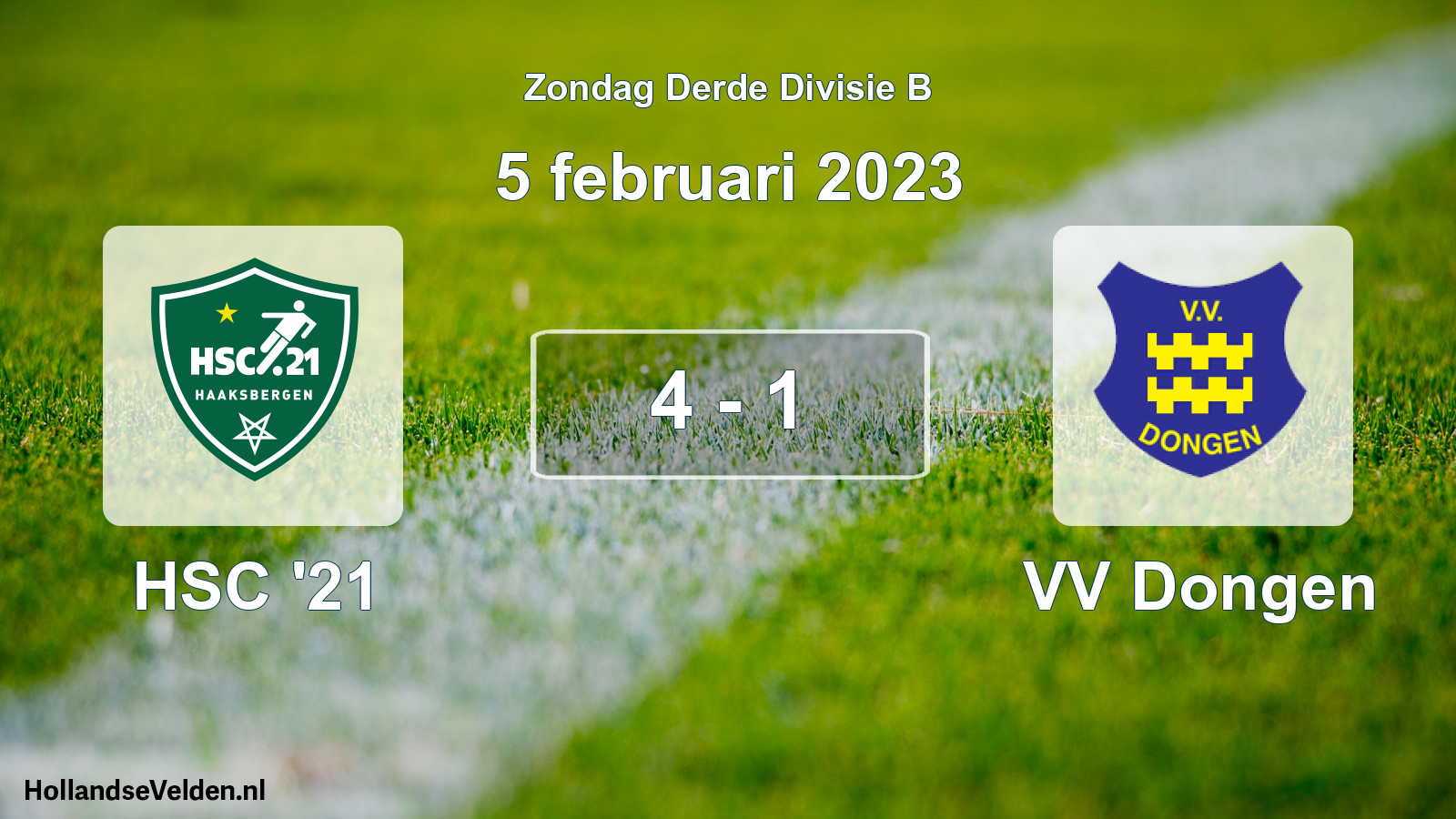 Total number of matches played: HSC '21 - VV Dongen 4 - 1 (5 February 2023)