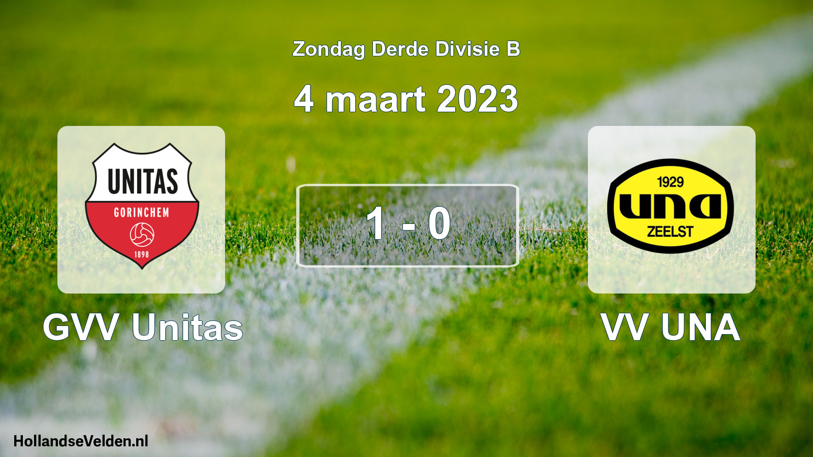 Total number of matches played: GVV Unitas - VV UNA 1 - 0 (4 March 2023)