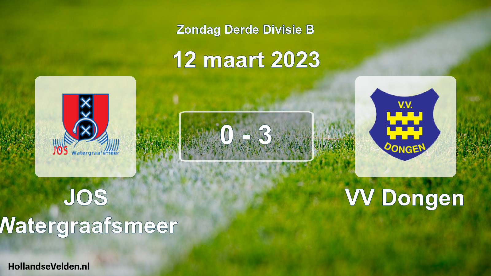 Total number of matches played: JOS Watergraafsmeer - VV Dongen 0 - 3 (12 March 2023)