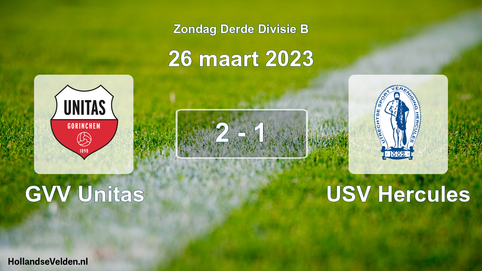 Total number of matches played: GVV Unitas - USV Hercules 2 - 1 (26 March 2023)