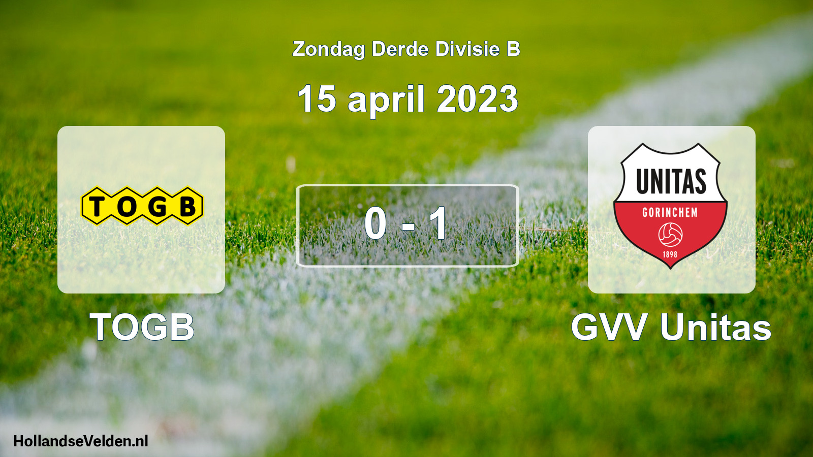 Total number of matches played: TOGB - GVV Unitas 0 - 1 (15 April 2023)