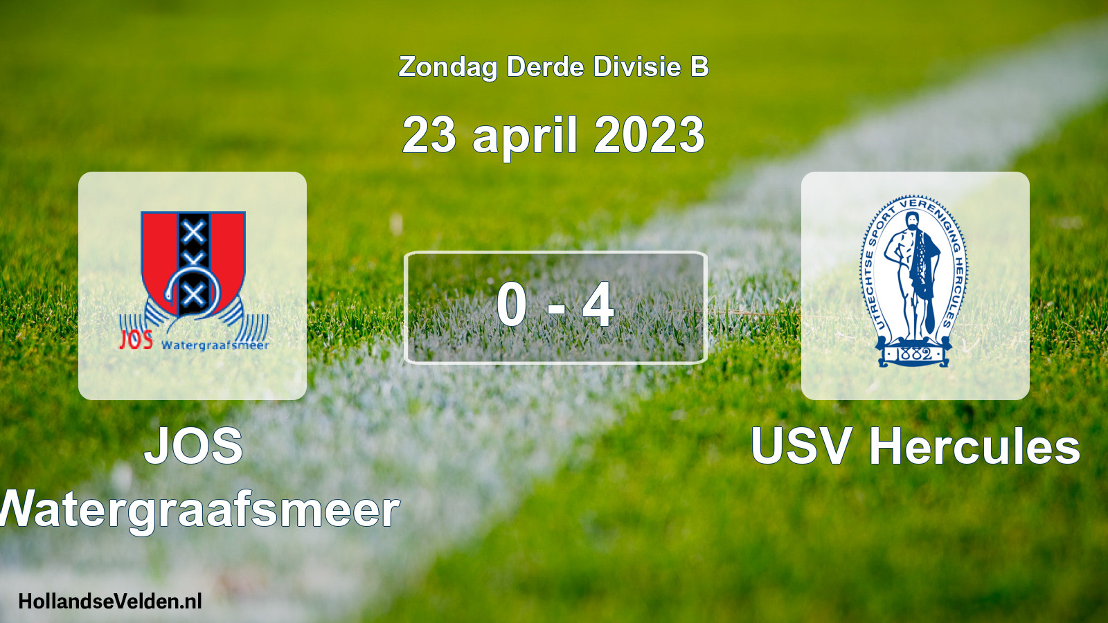 Total number of matches played: JOS Watergraafsmeer - USV Hercules 0 - 4 (23 April 2023)