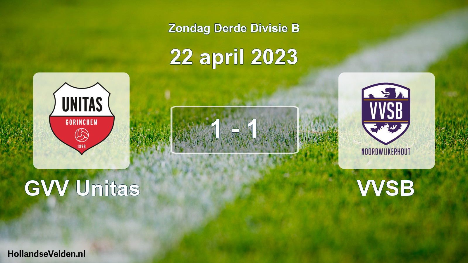 Total number of matches played: GVV Unitas - VVSB 1 - 1 (22 April 2023)