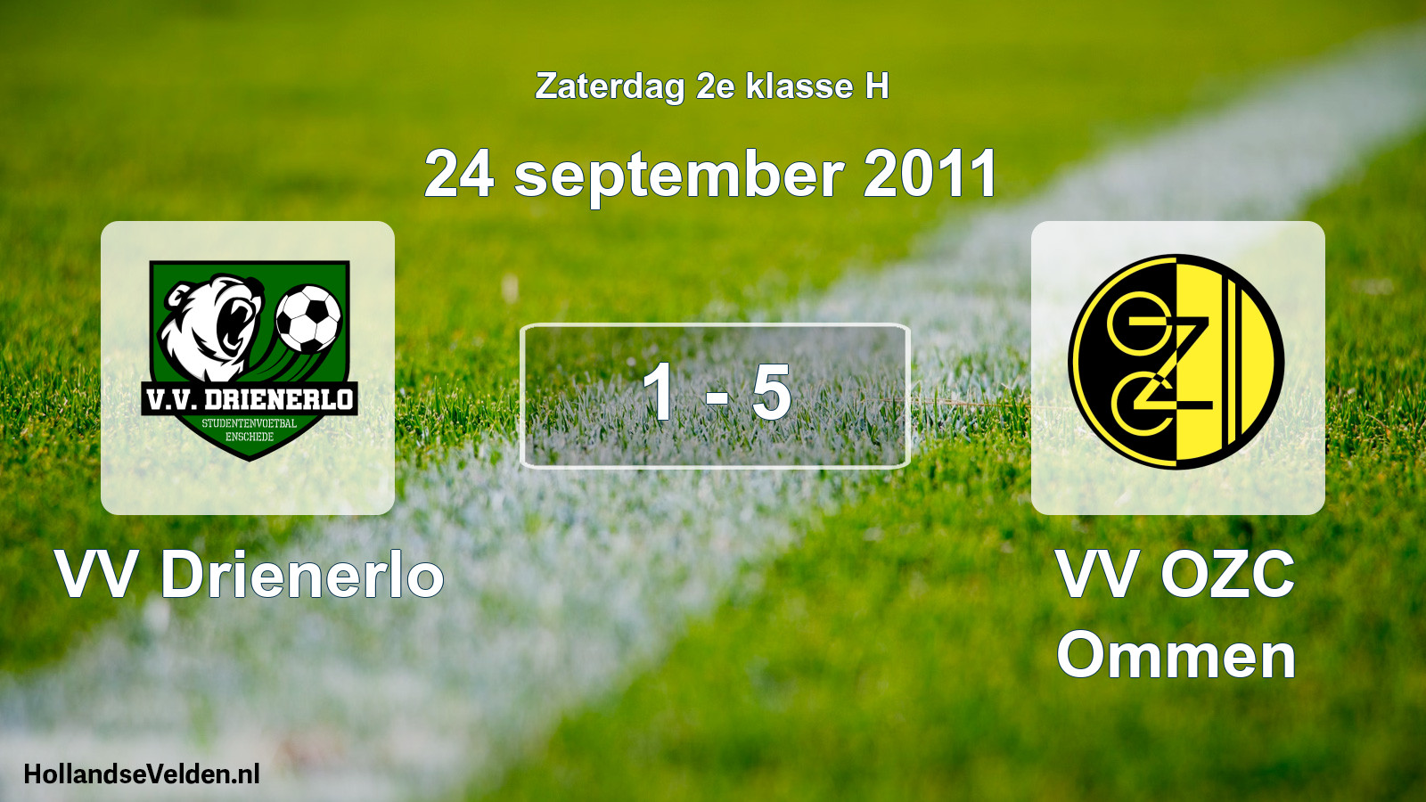 Total number of matches played: VV Drienerlo - VV OZC Ommen 1 - 5 (24 September 2011)