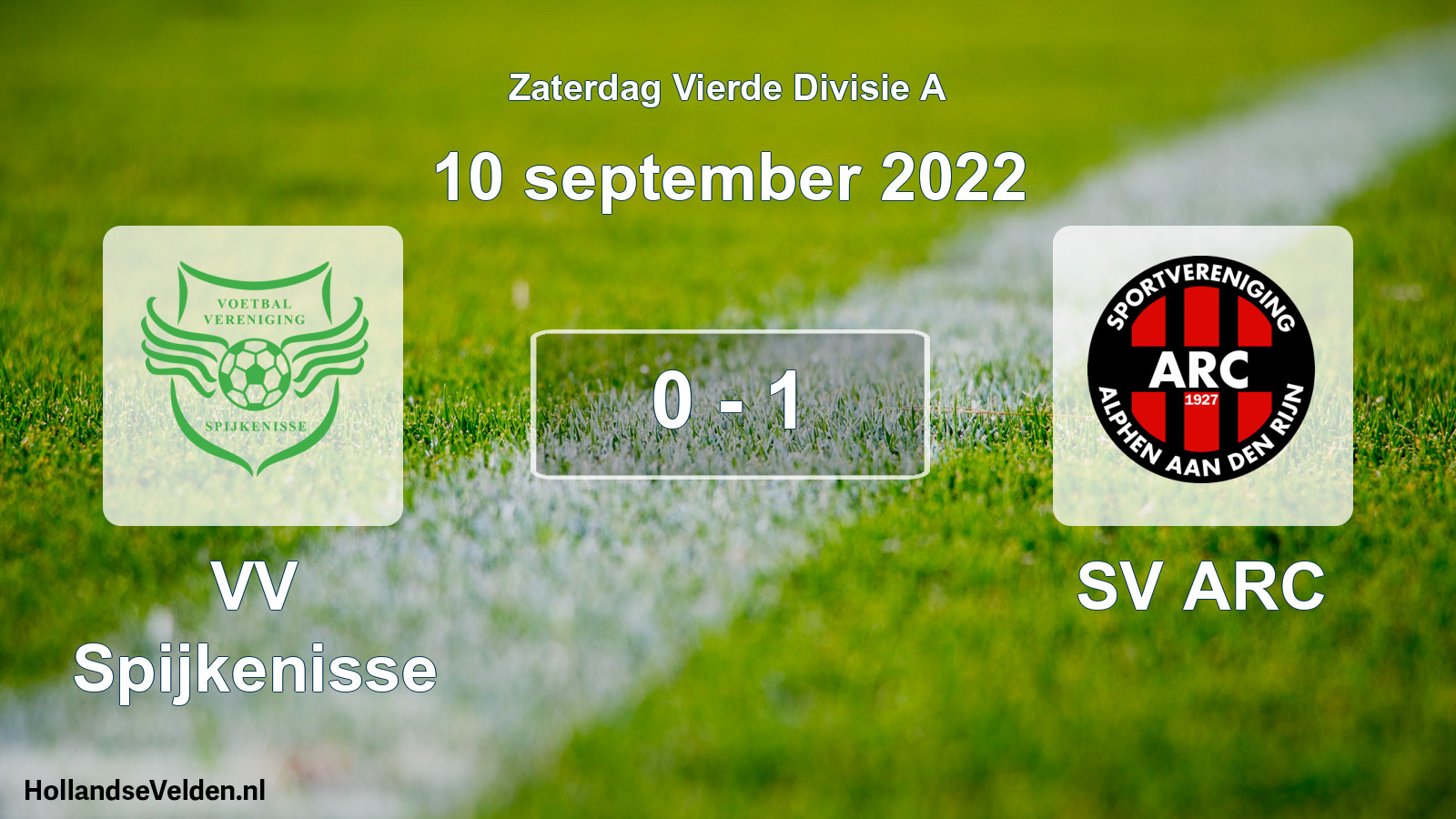 Total number of matches played: VV Spijkenisse - SV ARC 0 - 1 (10 September 2022)