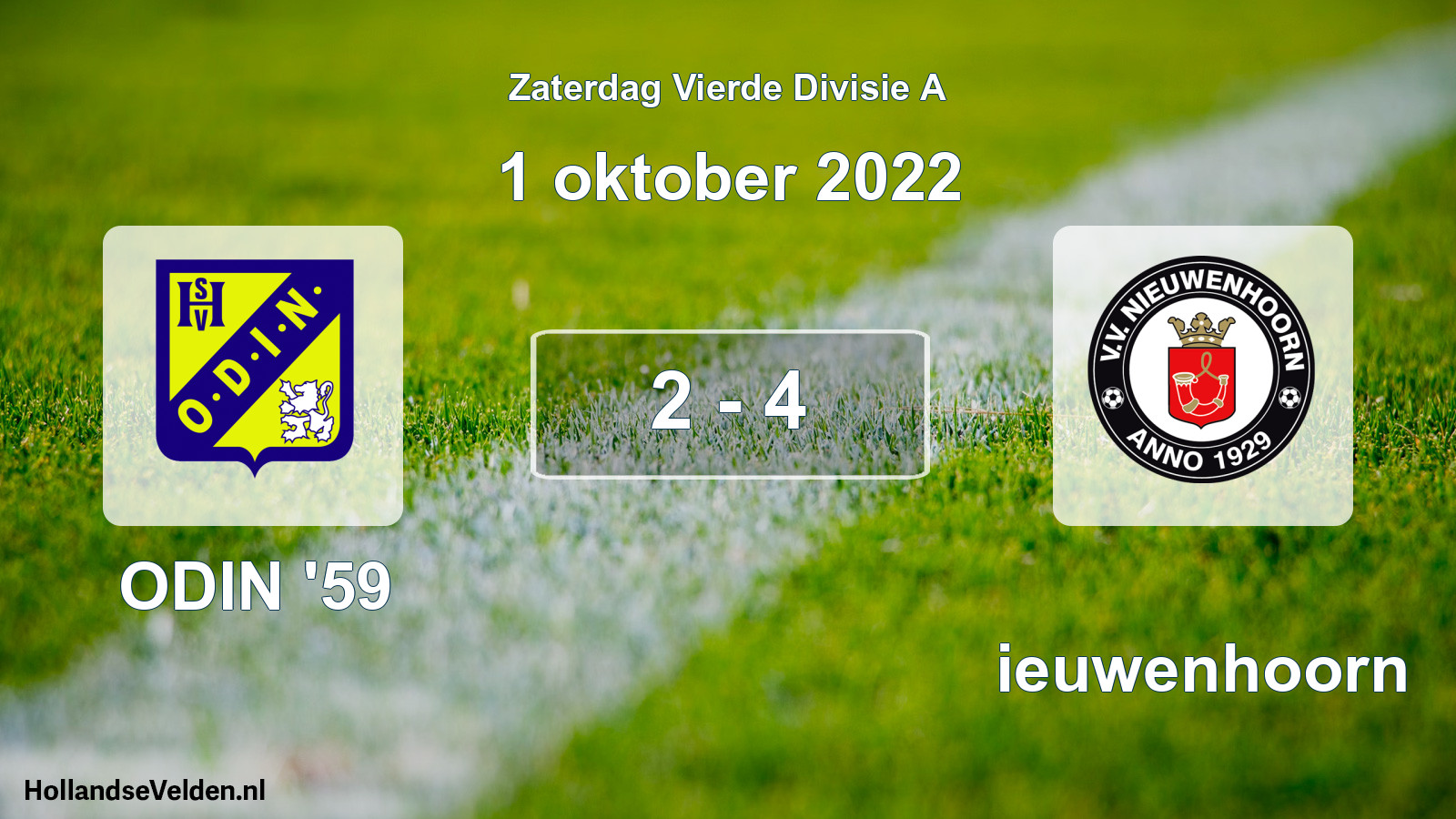 Total number of matches played: ODIN '59 - Nieuwenhoorn 2 - 4 (1 October 2022)