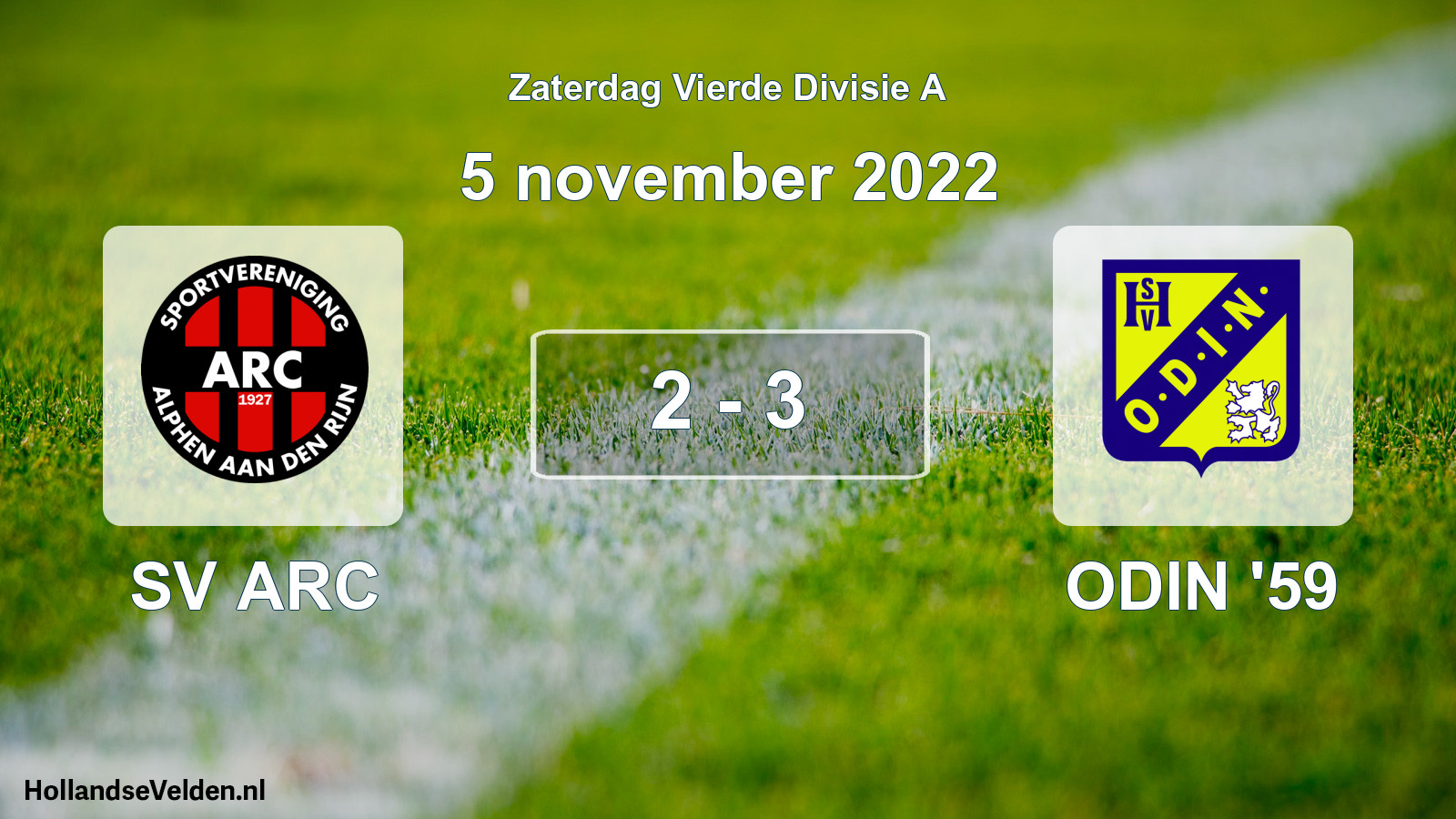 Total number of matches played: SV ARC - ODIN '59 2 - 3 (5 November 2022)
