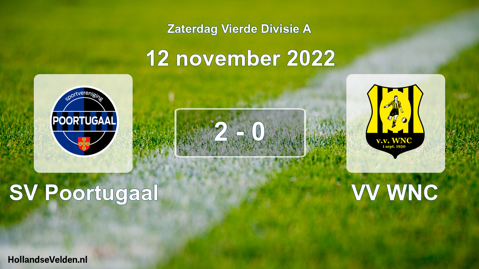 Total number of matches played: SV Poortugaal - VV WNC 2 - 0 (12 November 2022)
