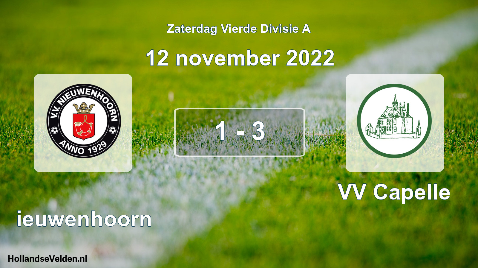 Total number of matches played: Nieuwenhoorn - VV Capelle 1 - 3 (12 November 2022)
