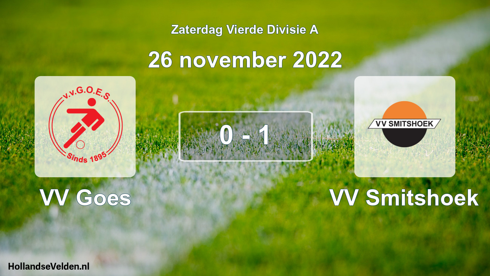 Total number of matches played: VV Goes - VV Smitshoek 0 - 1 (26 November 2022)