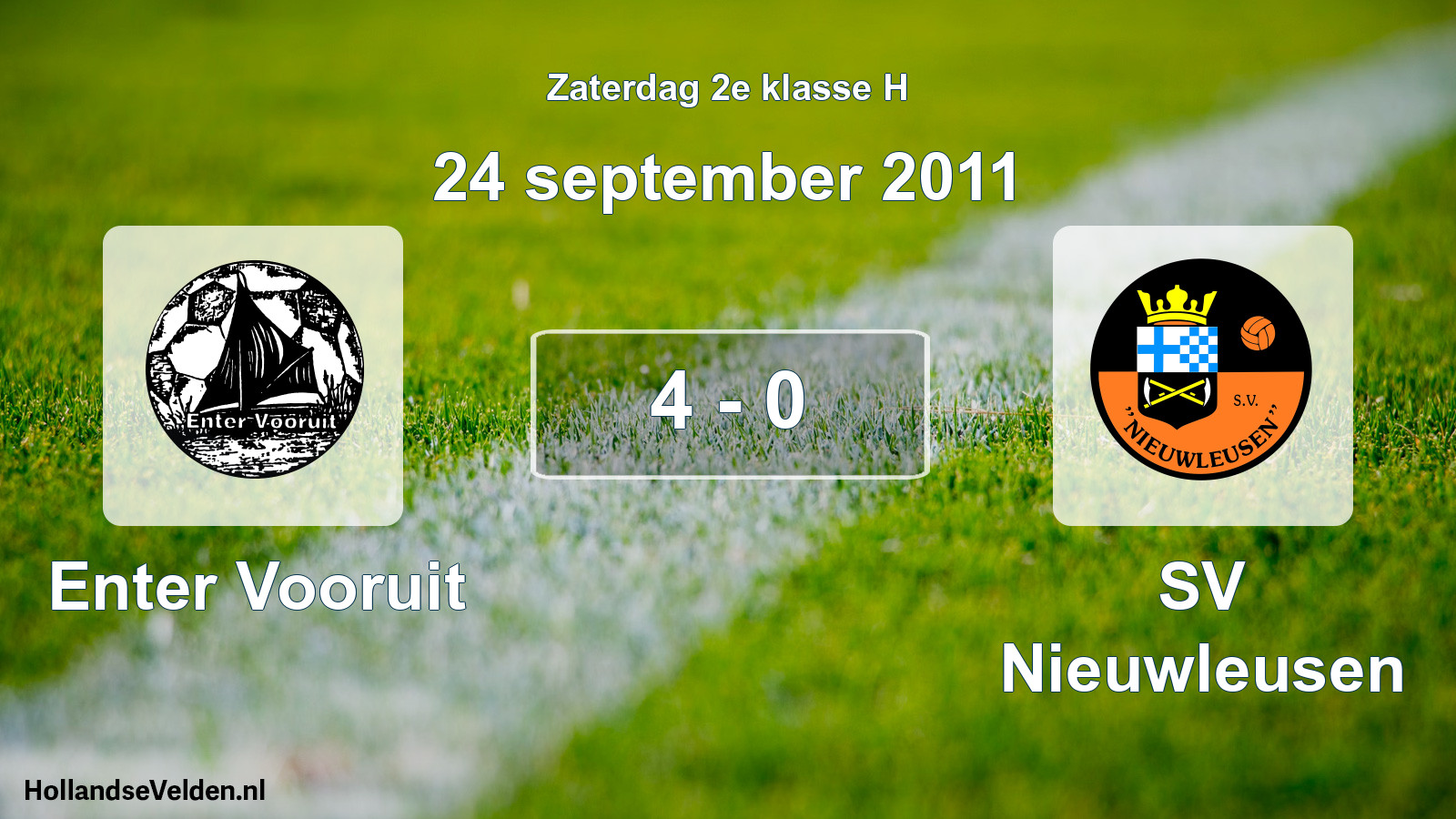 Total number of matches played: Enter Vooruit - SV Nieuwleusen 4 - 0 (24 September 2011)