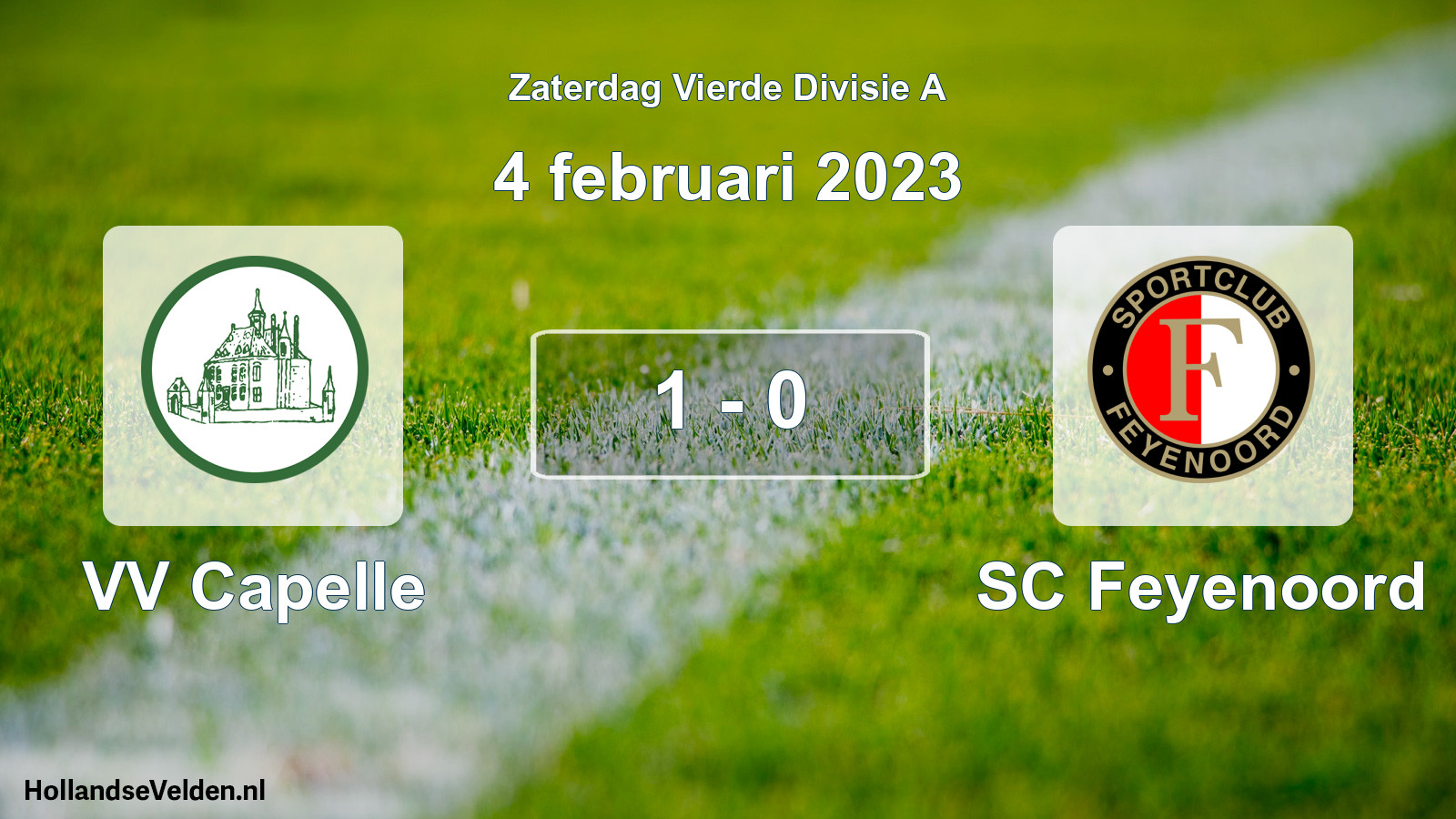 Total number of matches played: VV Capelle - SC Feyenoord 1 - 0 (4 February 2023)