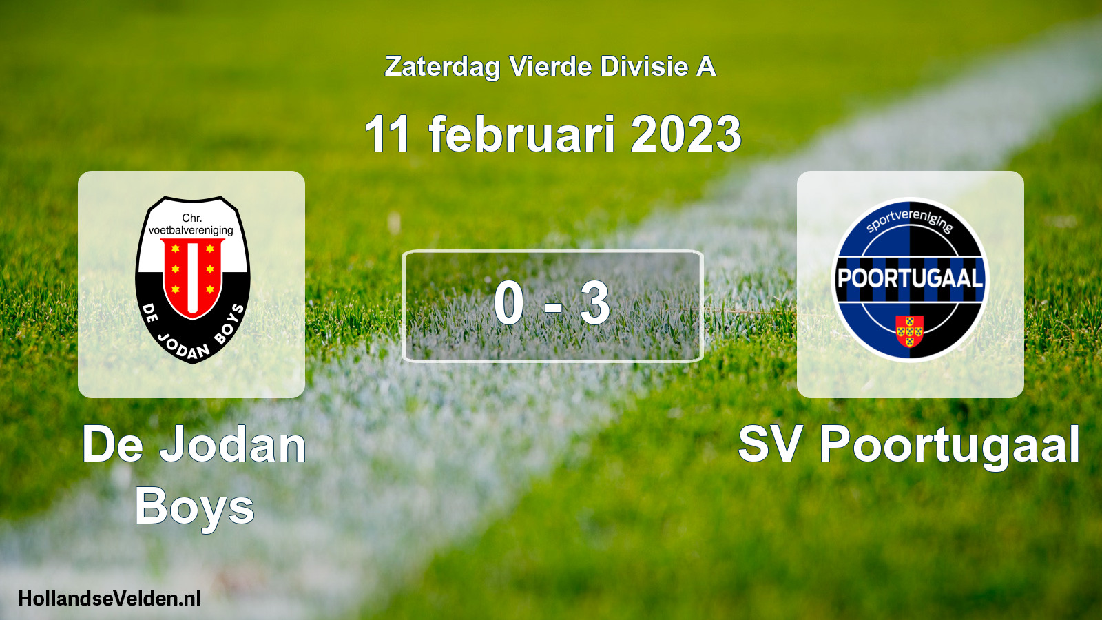 Total number of matches played: De Jodan Boys - SV Poortugaal 0 - 3 (11 February 2023)