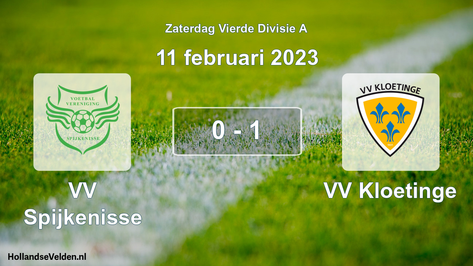 Total number of matches played: VV Spijkenisse - VV Kloetinge 0 - 1 (11 February 2023)