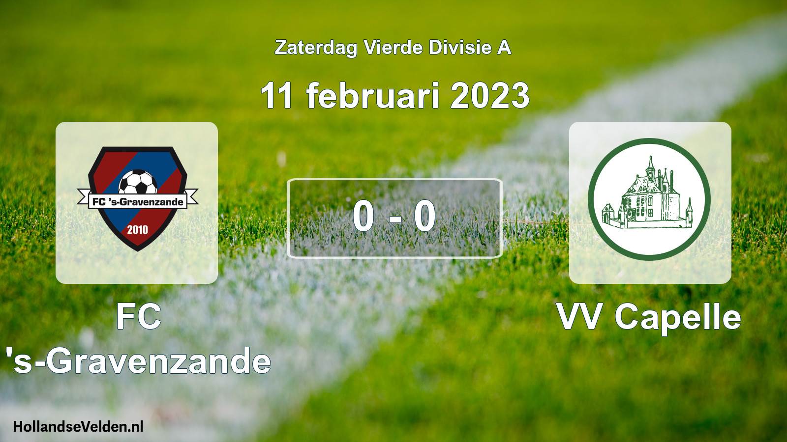 Total number of matches played: FC 's-Gravenzande - VV Capelle 0 - 0 (11 February 2023)