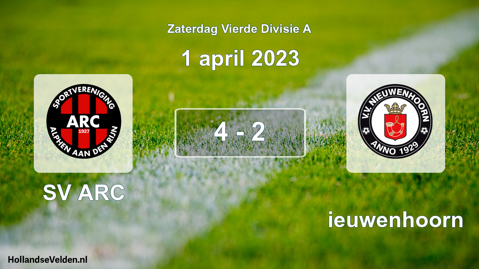 Total number of matches played: SV ARC - Nieuwenhoorn 4 - 2 (1 April 2023)