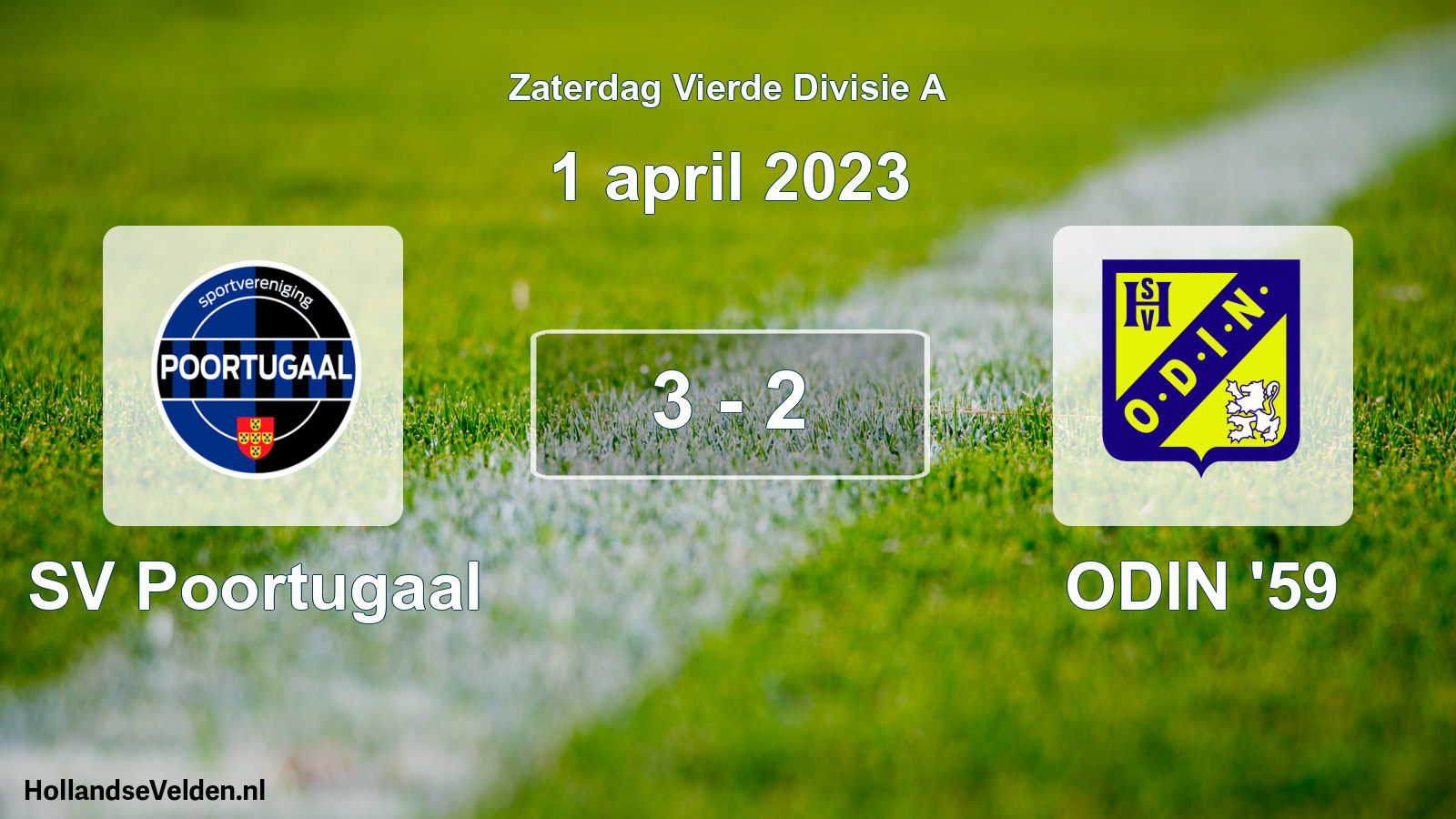 Total number of matches played: SV Poortugaal - ODIN '59 3 - 2 (1 April 2023)