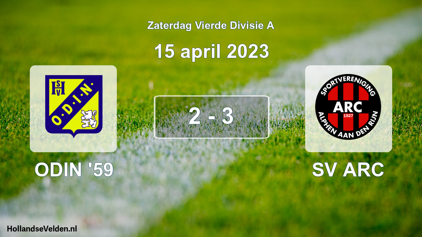 Total number of matches played: ODIN '59 - SV ARC 2 - 3 (15 April 2023)