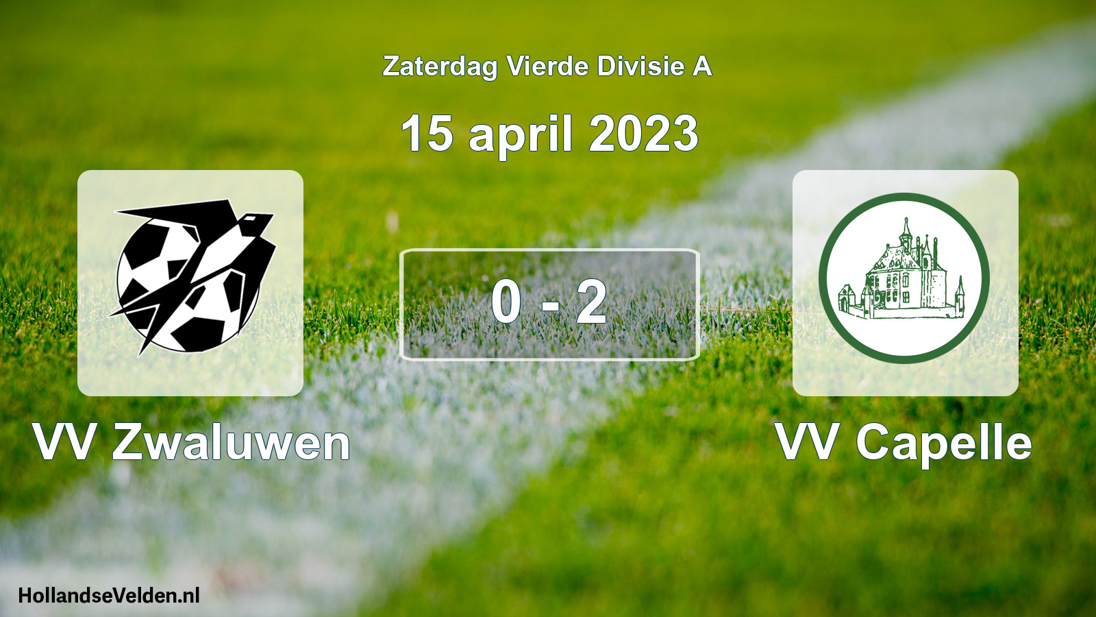 Total number of matches played: VV Zwaluwen - VV Capelle 0 - 2 (15 April 2023)