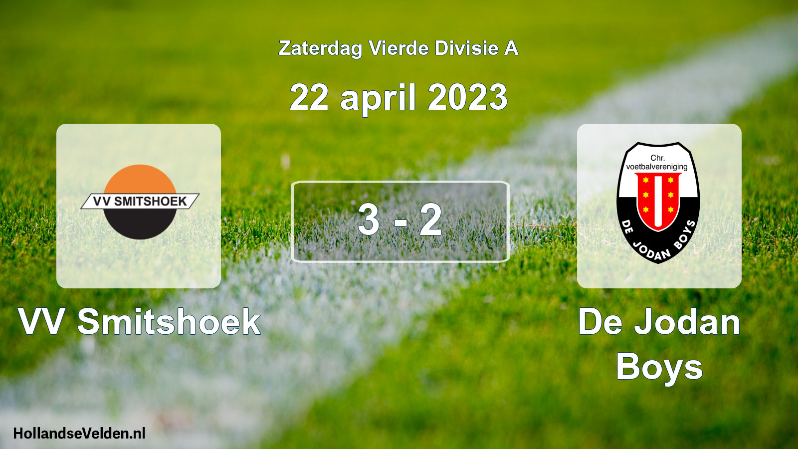 Total number of matches played: VV Smitshoek - De Jodan Boys 3 - 2 (22 April 2023)