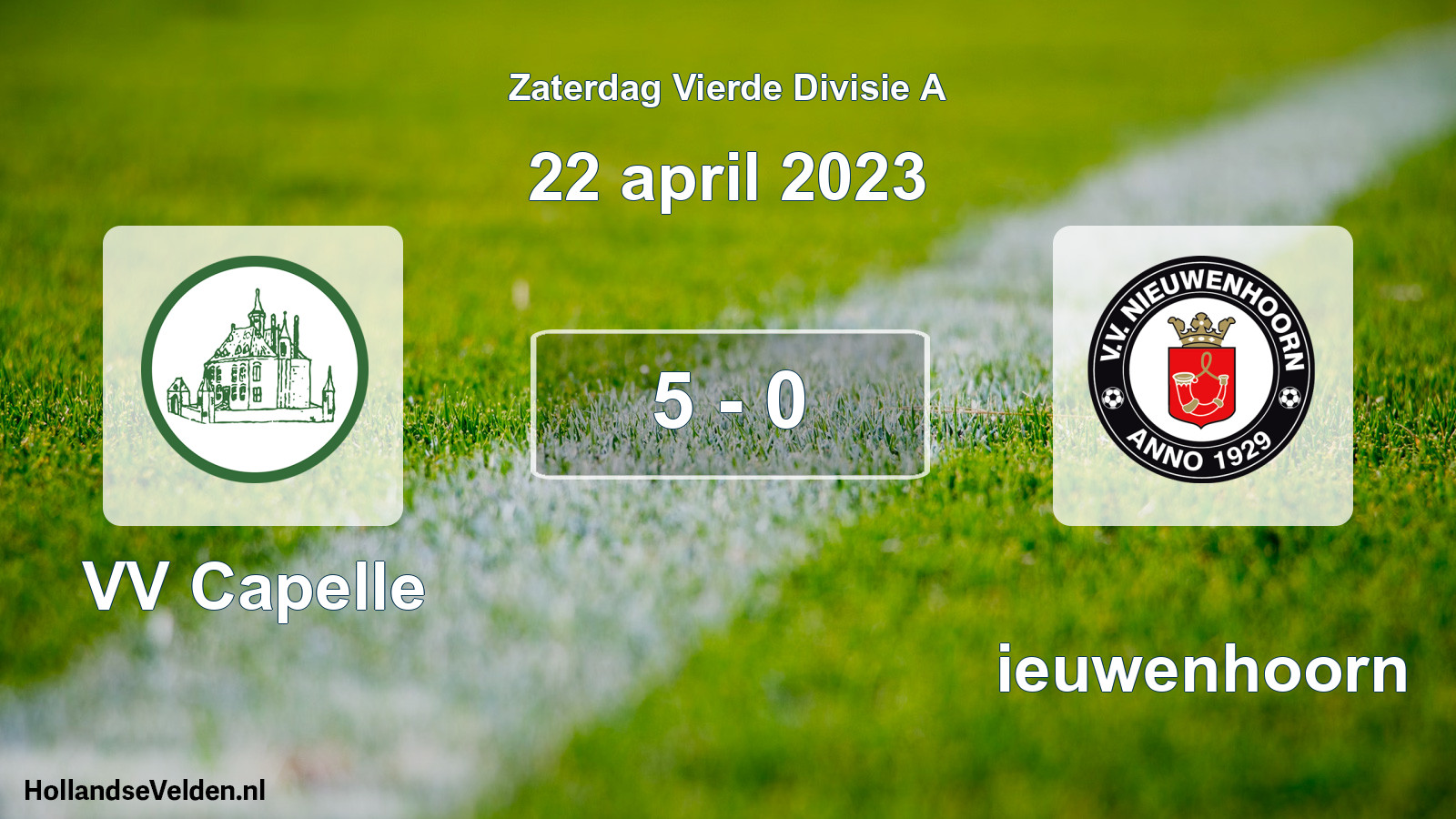Total number of matches played: VV Capelle - Nieuwenhoorn 5 - 0 (22 April 2023)